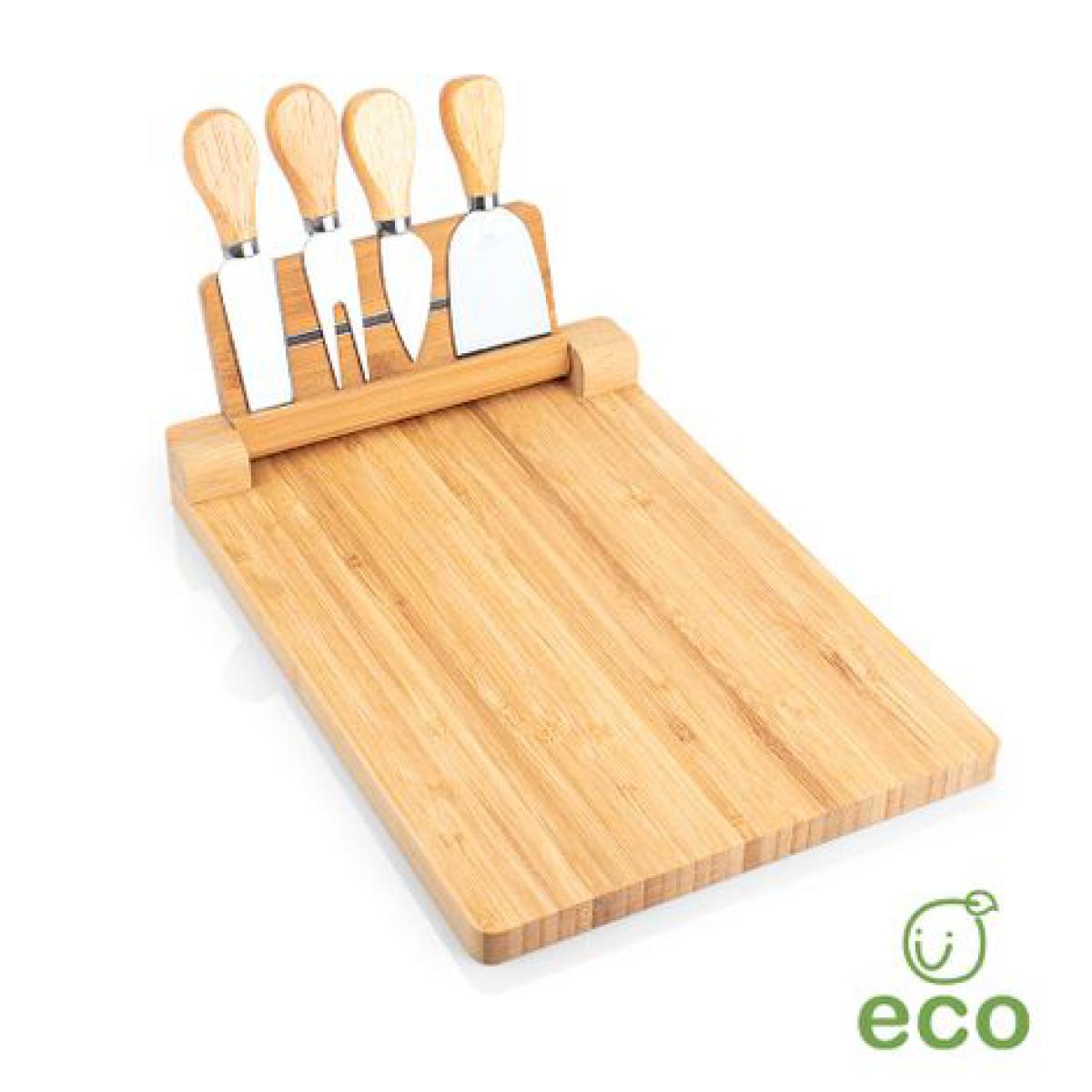 Tabla de Quesos Rectangular Gouda de 4 Utensilios