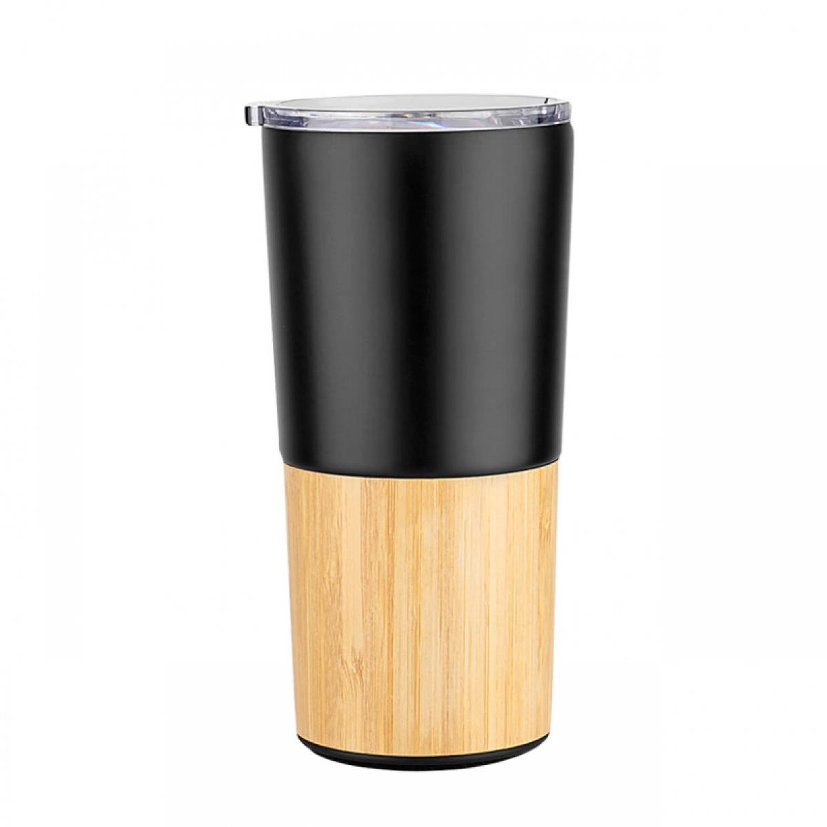 Vaso Viajero Bambú Y Metal Doble Capa