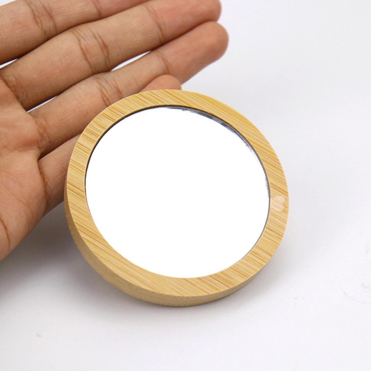 Espejo Circular Portable en Bambú Tamaño Ideal