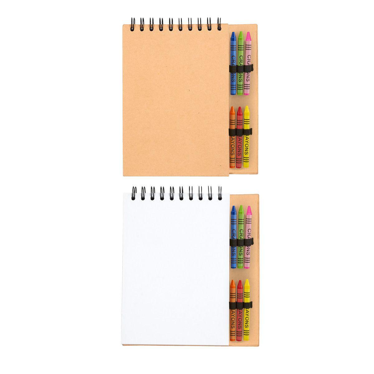 Cuaderno Libreta Montagne para Dibujo Incluye Crayolas
