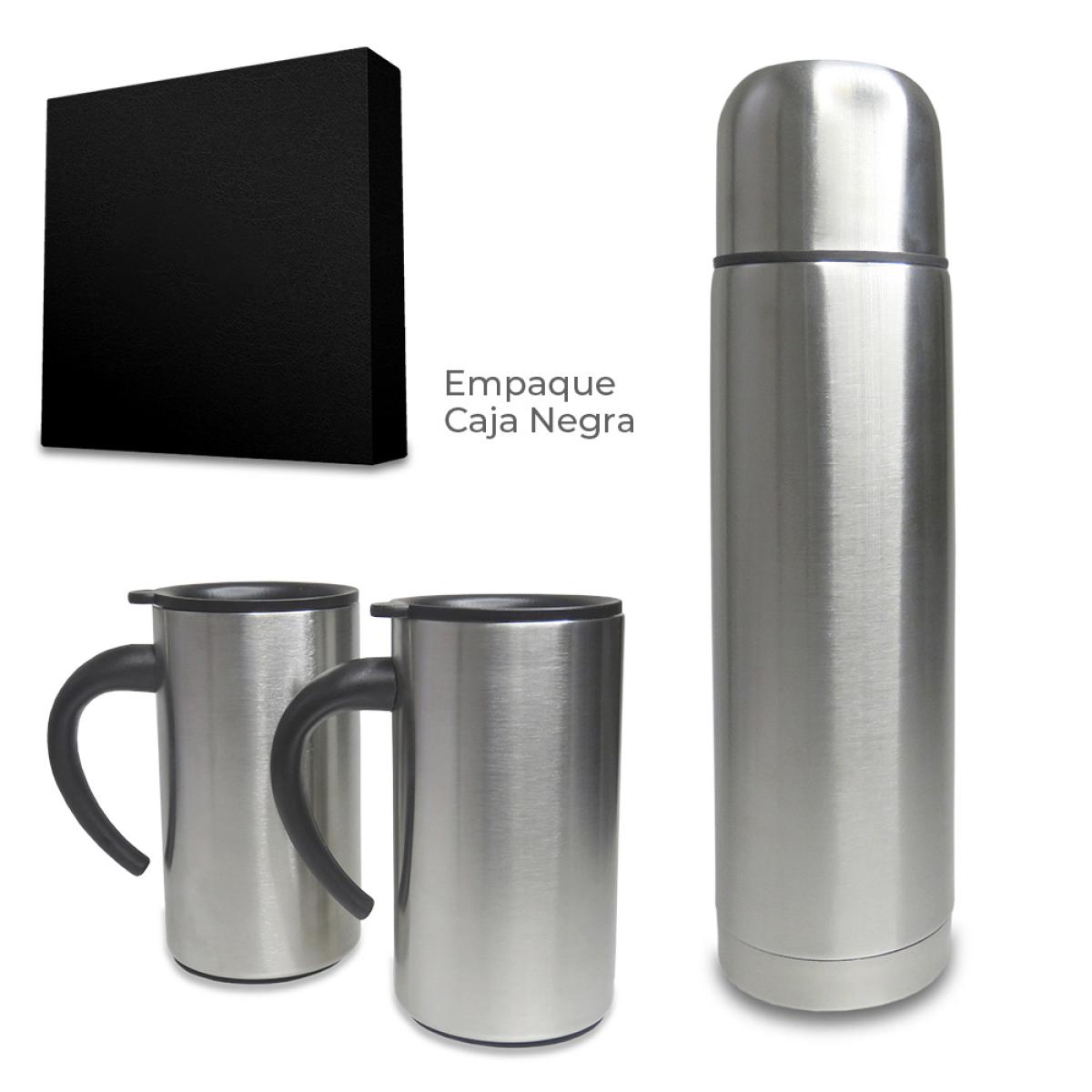 Set De Mugs Con Termo Cascade Metalico 280 ml