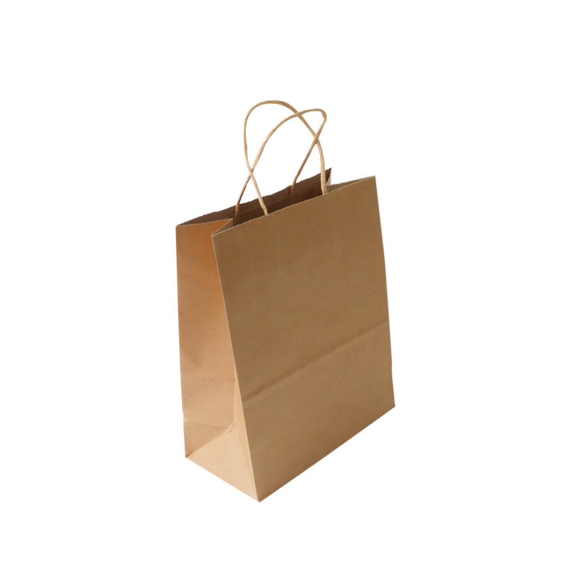 Bolsas de Papel Craft Reciclable con Manija Trenzada