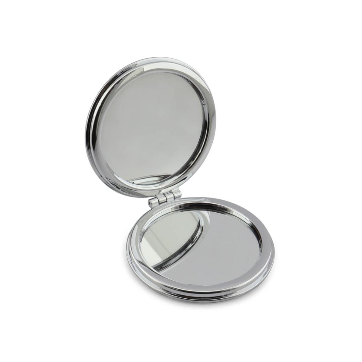 Espejo Metalico Doble Silver Redondo