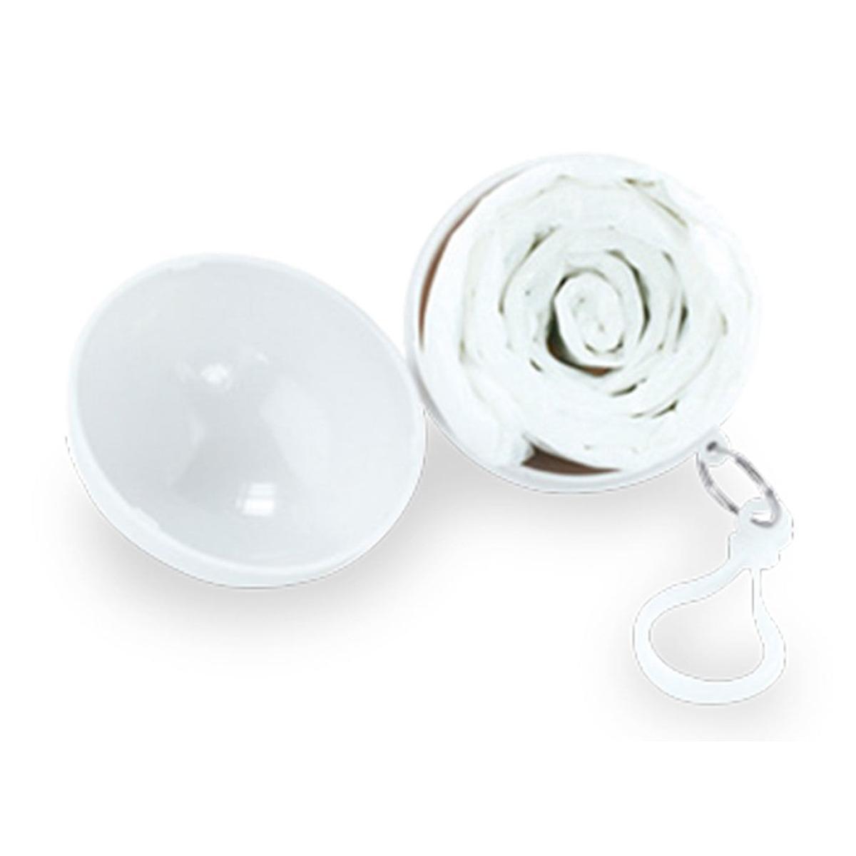 Poncho Blanco Bola impermeable Practico