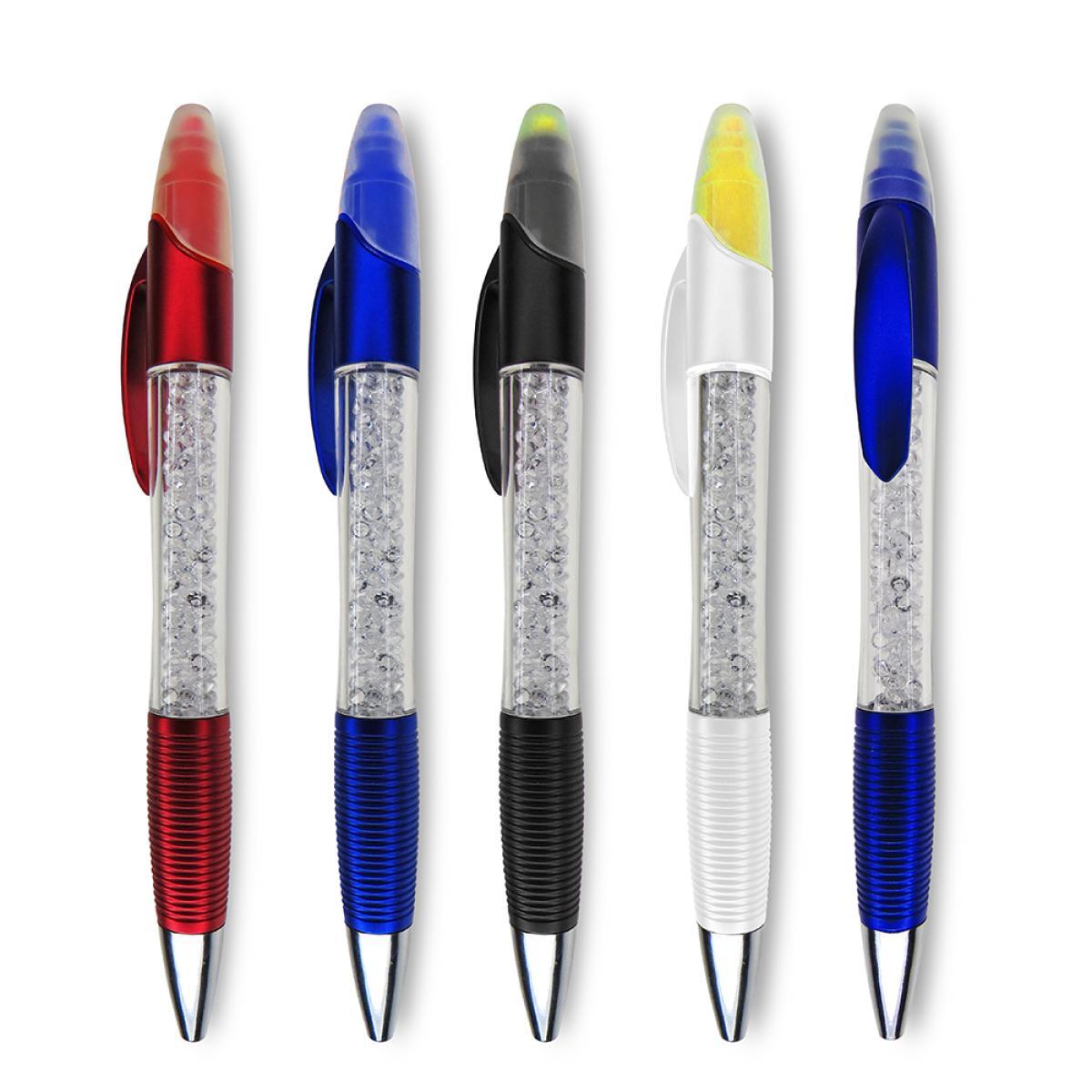 Boligrafo Crystal 2 1 Con Resaltador De Tinta