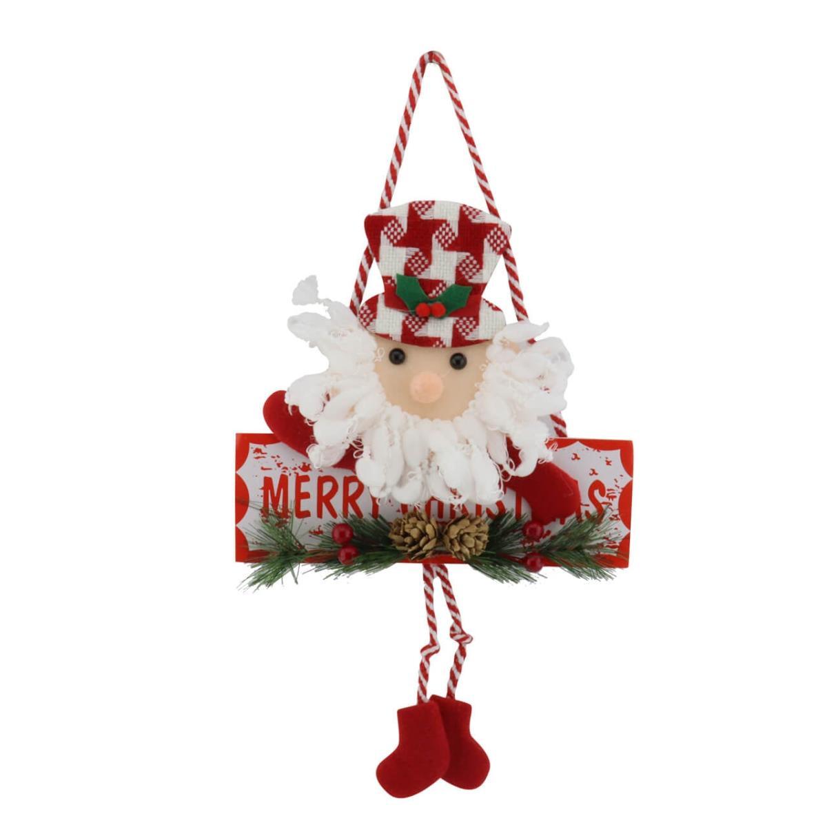 Papa Noel Decorativo Para Colgar En Puerta 1