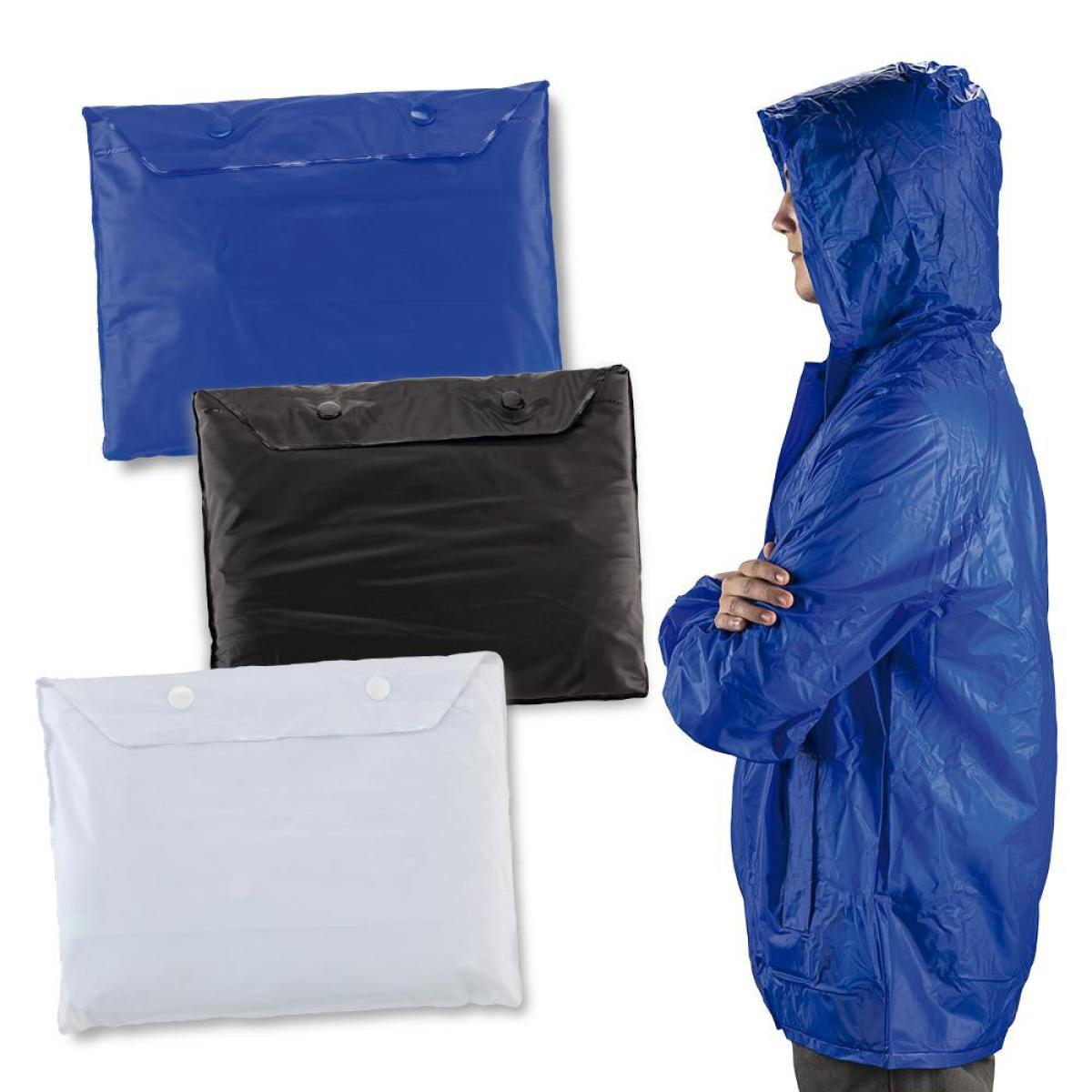 Chaqueta PVC Capucha Cordon Cierre Frontal Talla M