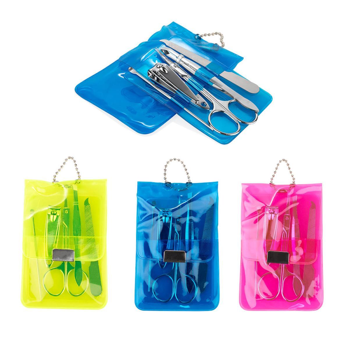 Kit de Manicure Portátil en Estuche Neón Práctico