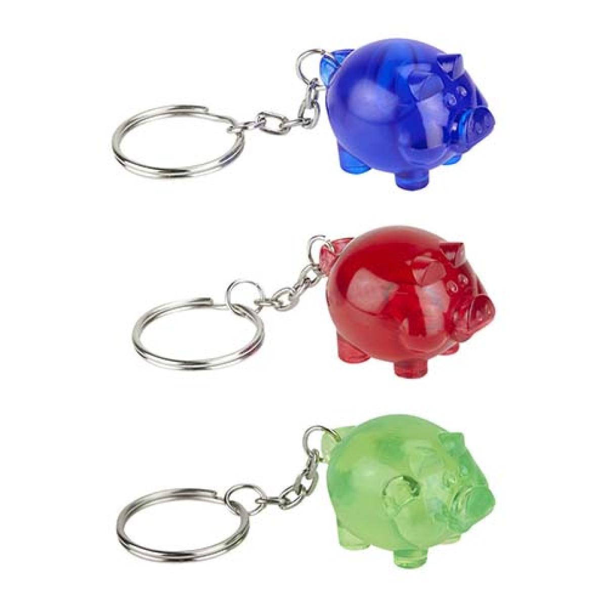 Llavero Traslucido Cochinito en Plastico