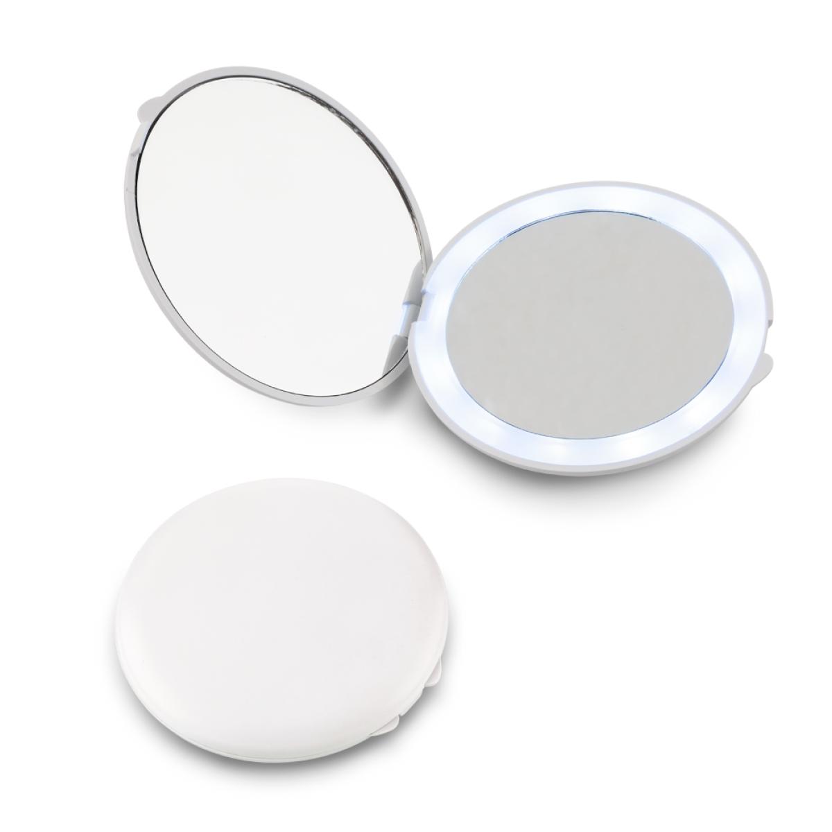 Espejo Plastico Doble Con luz Led Incluye Pilas