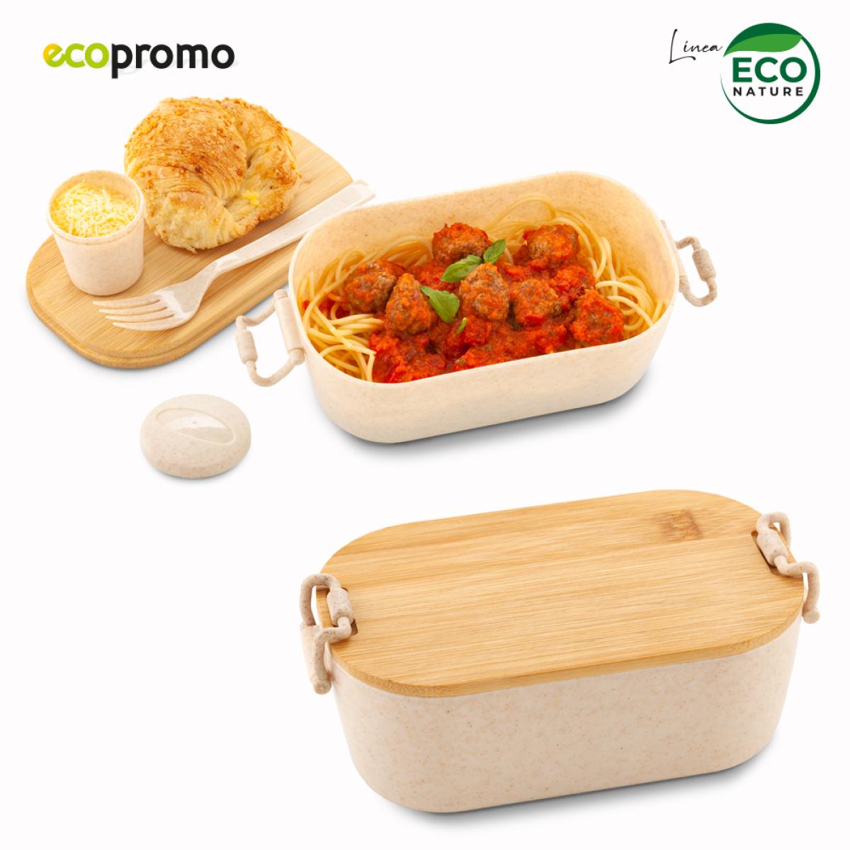 Portacomidas Plastico Albus Eco Tapa en Bambu