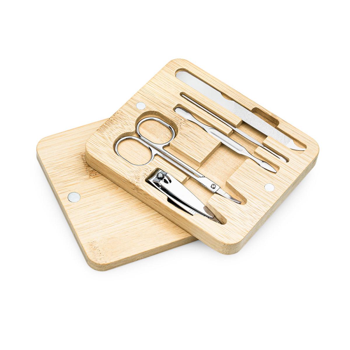 Set de manicure en estuche de Bambú Drexler