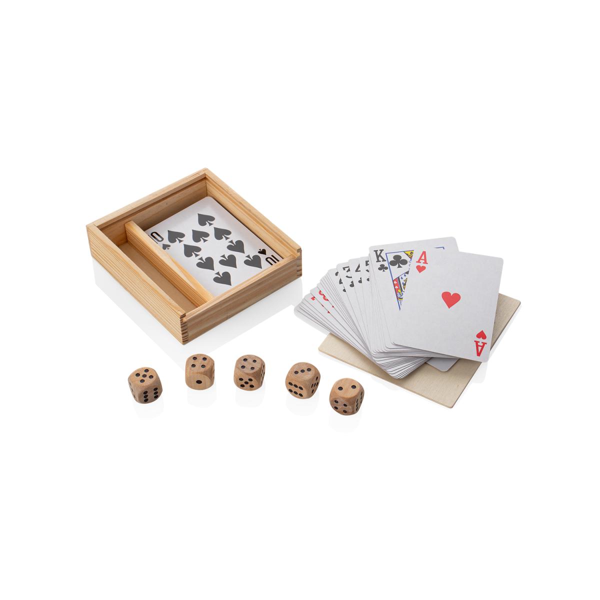 Set de Juegos Joker Papel Kraft Estuche Madera Deslizable