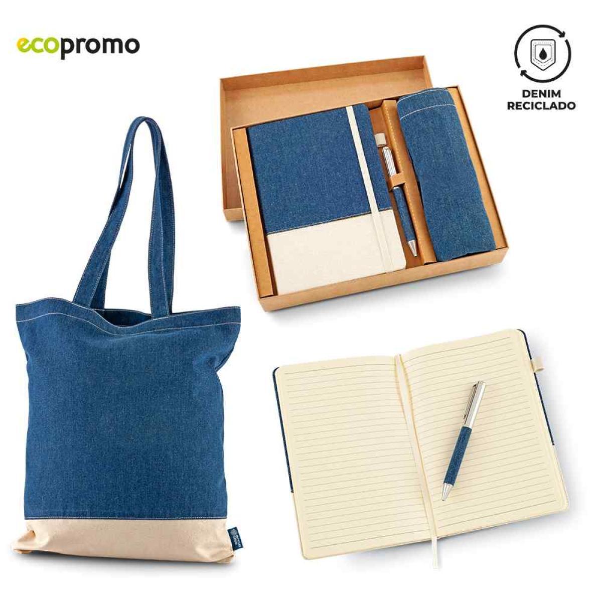 Set Ecológico Demin con Bolígrafo y Libreta