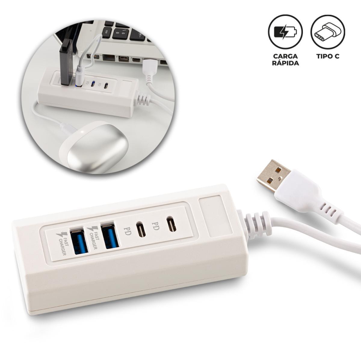 Puerto USB Apex 4 en 1 con Carga Rápida