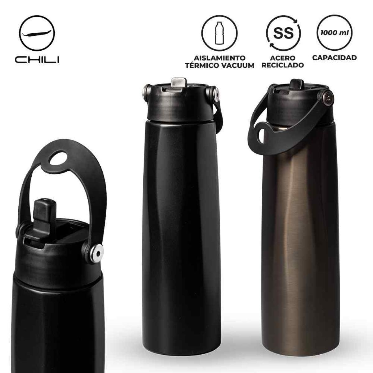 Botilito Metalico Klak Chili 1l Nuevo