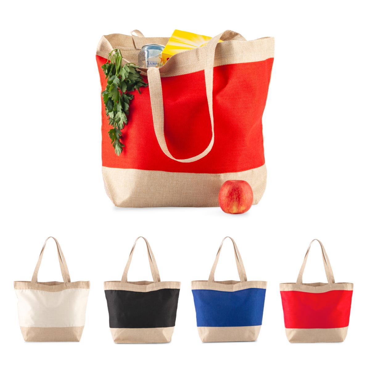Bolsa Ember en Poliéster Imitación Yute con Manijas