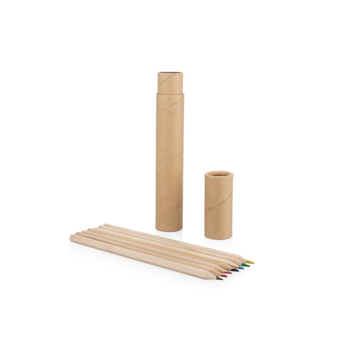Set 7 Lápices de Colores en Estuche Cilíndrico Tube
