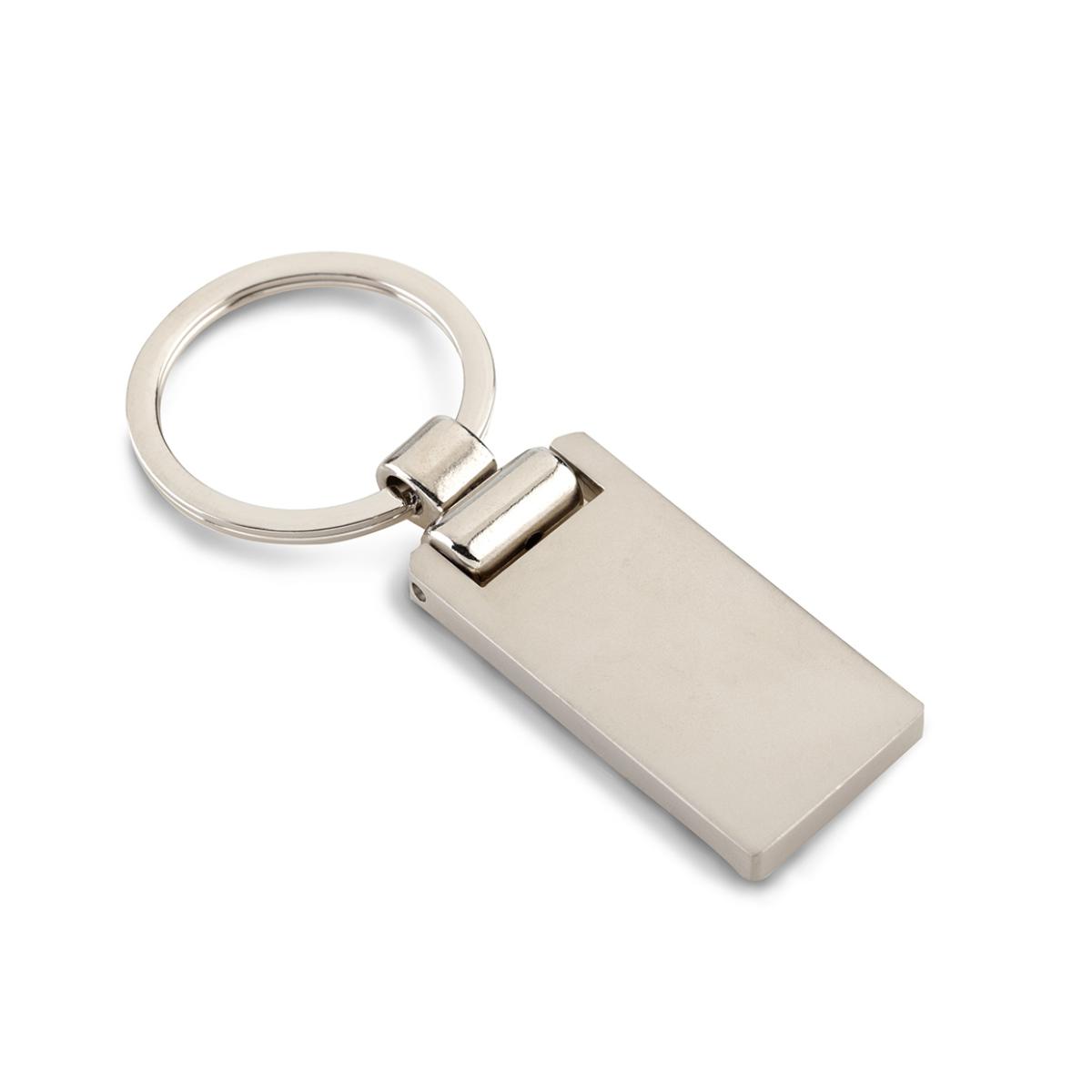 Llavero Elaborado en Metal Forma Rectangular Silver