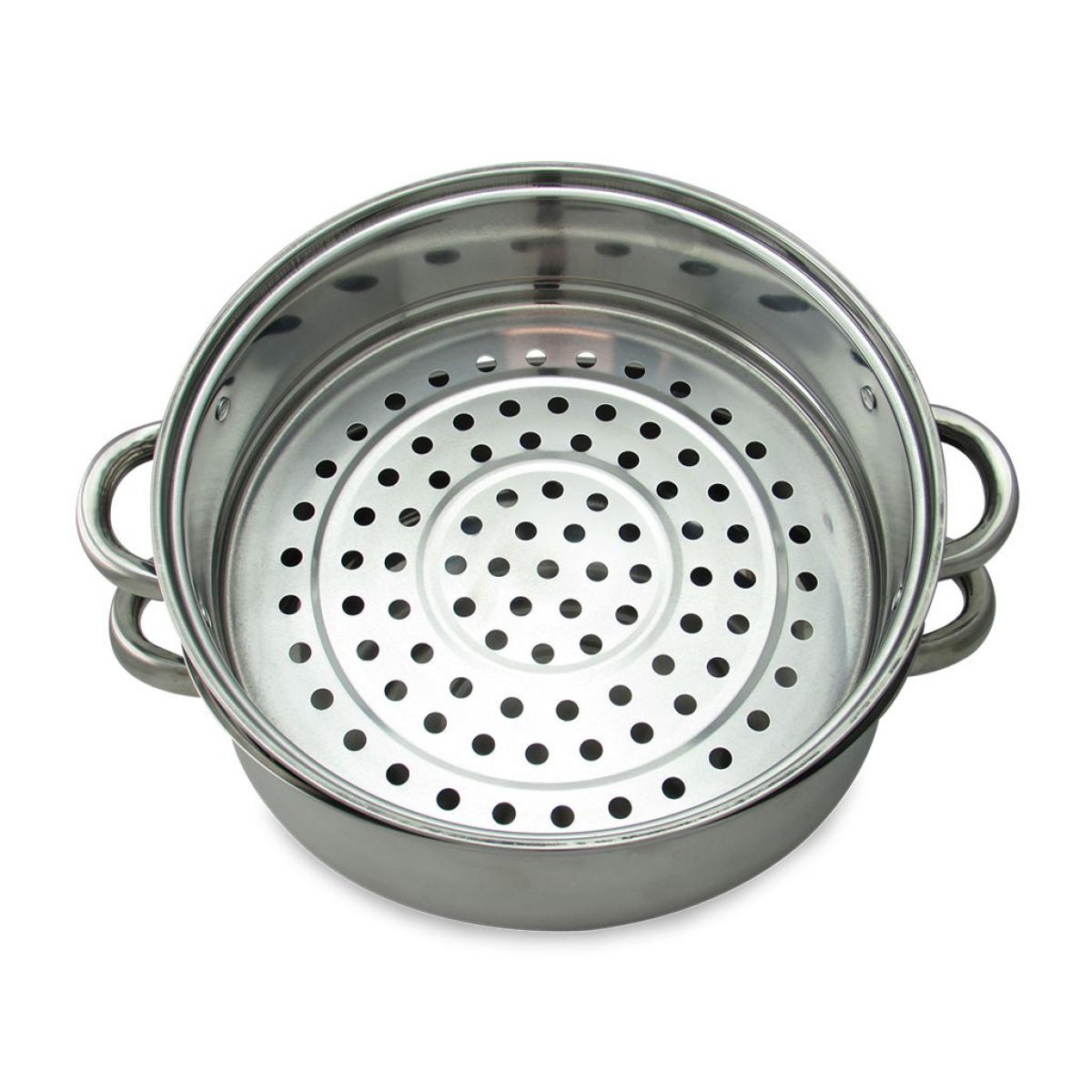 Olla Vaporera en Acero Inoxidable Tapa en Vidrio