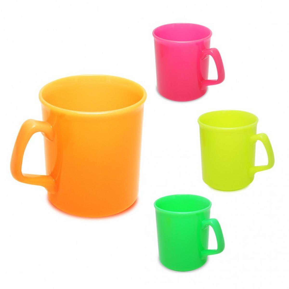 Mug Pocillo 10 OZ Neon Elaborado en Plastico